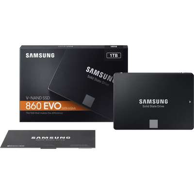 Samsung SSD MZ-76E1T0B AM 860 Evo 2.5 SATA3 Internal SSD Single Unit Version