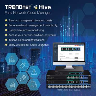 TRENDnet 10-Port Gigabit Web Smart PoE+ Switch