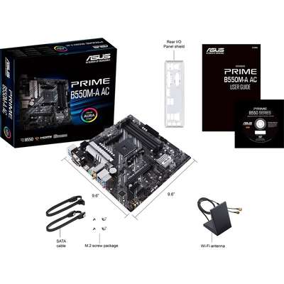 Asus MB Prime B550M-A AC AMD B550 AM4 Max.128GB DDR4 PCIE MATX