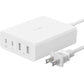 Belkin 108W USB-C Charger, Gan, 4-Port, White, 2M Cord