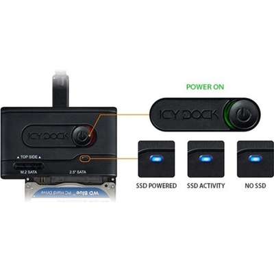 Icy Dock AC MB031U-1SMB EZ-Adapter 2.5&M.2 SATA Hard Drive SSD to USB 3.2 Gen 1 Adapter