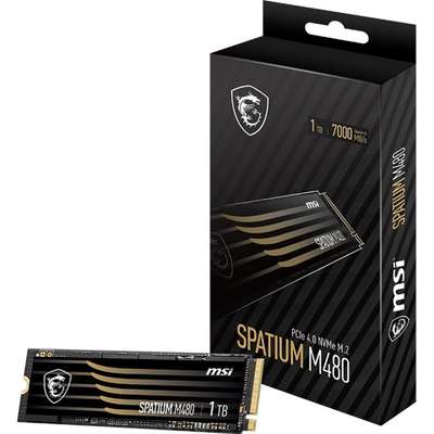 MSI Spatium M480 NVMe M.2 1TB PCIE GEN4 READ7000MB/S WRITE5500MB/S