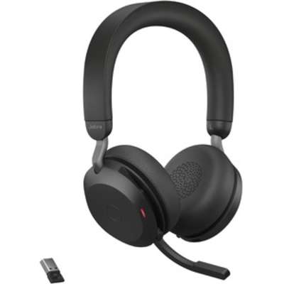 Jabra Evolve2 75 Wireless On-ear Stereo Headset - USB-A - UC - Black