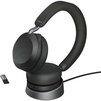 Jabra Evolve2 75 Wireless On-ear Stereo Headset - USB-A - UC - Black