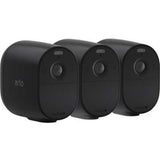 Arlo Essentials Outdoor 3CAM Kit Black Spotlight Wire Free Camera 1080P Video