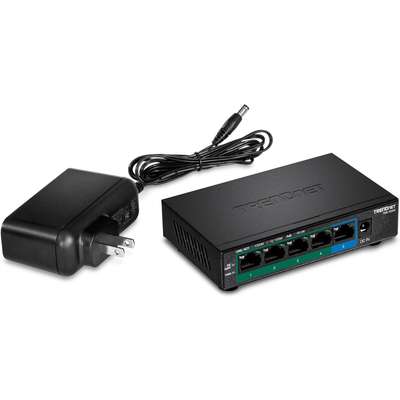 TRENDnet 5-Port Gigabit PoE+ Switch (32W)