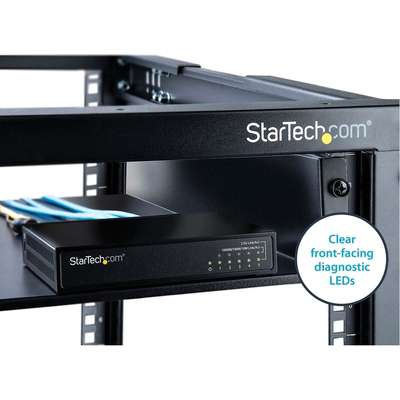 StarTech.com Unmanaged 2.5G Switch 5 Port All-Metal Case Fanless Wall Kit