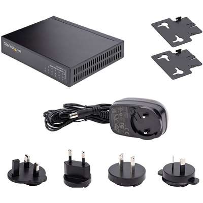 StarTech.com Unmanaged 2.5G Switch 5 Port All-Metal Case Fanless Wall Kit