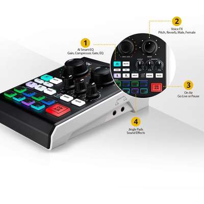 ATEN Miclive 6-Channel AI Audio Mixer