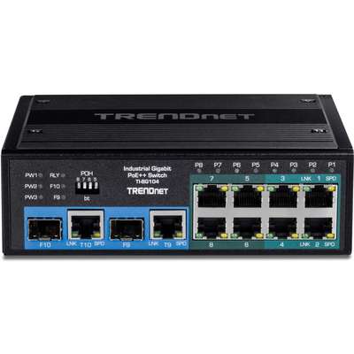 TRENDnet 10-Port Industrial Gigabit PoE++ DIN-Rail Switch