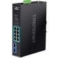 TRENDnet 10-Port Industrial Gigabit PoE+ DIN-Rail Switch -20 65C (-4 149F)
