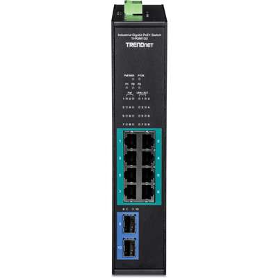 TRENDnet 10-Port Industrial Gigabit PoE+ DIN-Rail Switch -20 65C (-4 149F)