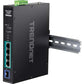 TRENDnet 5-Port Industrial Gigabit PoE+ DIN-Rail Switch -20 65C (-4 149F)
