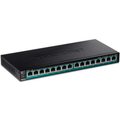 TRENDnet 16-Port Gigabit PoE+ Switch (123W)