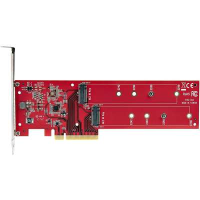 StarTech.com Dual M.2 PCIE SSD Adapter Card with Bifurcation PCIE 4.0