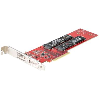 StarTech.com Dual M.2 PCIE SSD Adapter Card with Bifurcation PCIE 4.0