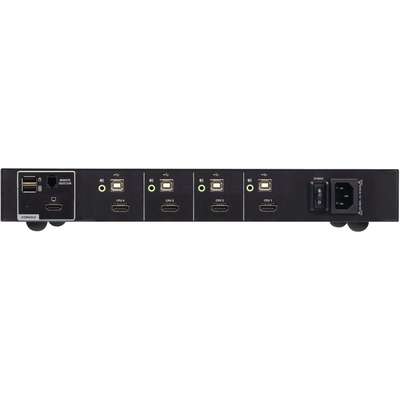 ATEN 4-Port USB HDMI Single Display PP4.0 Secure KVM