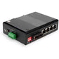 AddOn Industrial Managed 10/100/1000BASE-Tx (RJ-45) X4 to 2 Open SFP Port Media Converte