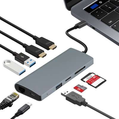 Adesso Expand Your Laptops Connection Port with This USB Type-C Multiport Docking