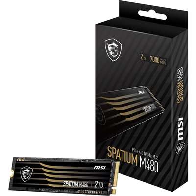 MSI Spatium M480 PCIE 4.0 NVMe M.2 2TB Play