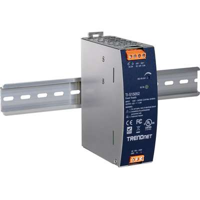 TRENDnet 150W, 52V DC, 2.89A AC to DC DIN-Rail Power Supply with PFC Function