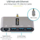 StarTech.com 3 Port USBC Hub Ethernet USBA 5GBPS Geth Bus-Power