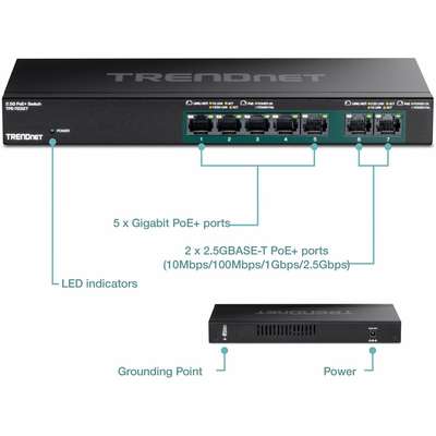 TRENDnet 7-Port Multi-Gig PoE+ Switch