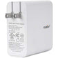 Rocstor 140W Smart USB-C Power Adapter Gan Technology -UL & FCC/Ce -White