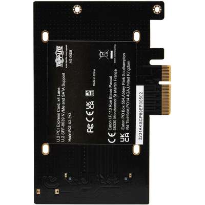 Tripp Lite U.2 to PCIE Adapter 2.5" NVMe U.2 SSD SFF-8639 PCI Express Card