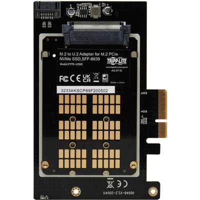 Tripp Lite U.2 to PCIE Adapter 2.5" NVMe U.2 SSD SFF-8639 PCI Express Card