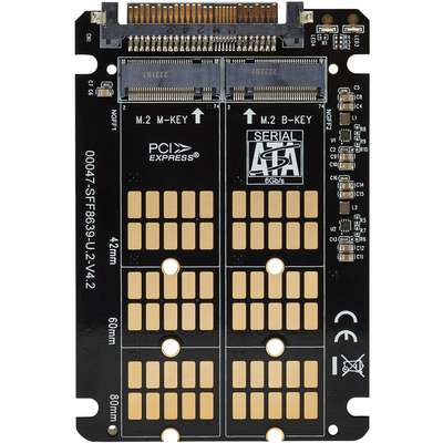Tripp Lite U.2 to M.2 Adapter for M.2 PCIE NVMe SSD, SFF-8639