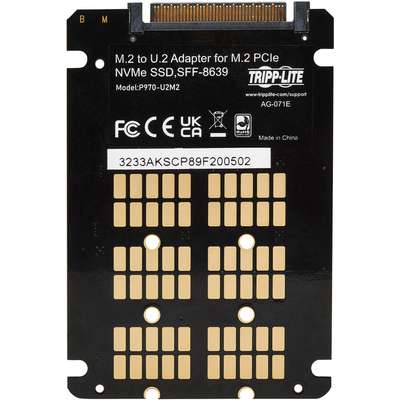 Tripp Lite U.2 to M.2 Adapter for M.2 PCIE NVMe SSD, SFF-8639