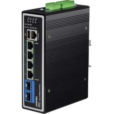 TRENDnet 6-Port Industrial Gigabit L2+ Managed PoE++ DIN-Rail Switch