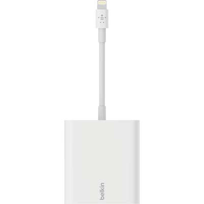 Belkin LTG to Ethernet Adapter Plus Power White