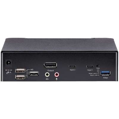 StarTech.com 2 Port USB C KVM DP Switch - 4K 60HZ 3.5MM & USB Audio