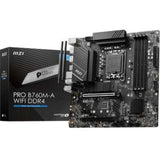MSI Pro B760M-A WiFi DDR4 Gaming Desktop Motherboard