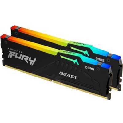 Kingston Technology 64GB 6000MT/S DDR5 CL40 DIMM Kit Of 2 Fury Beast RGB XMP