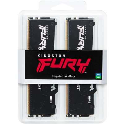 Kingston Technology 64GB 6000MT/S DDR5 CL40 DIMM Kit Of 2 Fury Beast RGB XMP