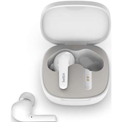 Belkin Soundform Flow Noise Canceling Earbuds Entry Level Anc White