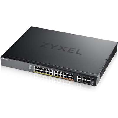 Zyxel 24-Port GbE L3 Access PoE+ Switch with 6 10G Uplink (400 W)