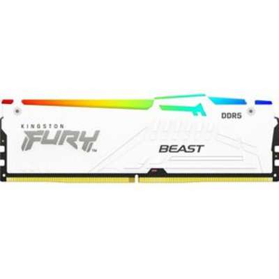 Kingston Technology 16GB 6000MT/S DDR5 CL40 DIMM Fury Beast White RGB XMP