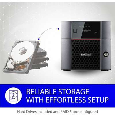 Buffalo Technology TeraStation 3220DN 2-Bay NAS 16TB (2x8TB) NAS Hard Drives Included 2.5GbE iSCSI