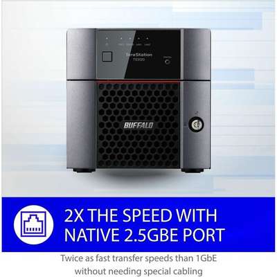 Buffalo Technology TeraStation 3220DN 2-Bay NAS 16TB (2x8TB) NAS Hard Drives Included 2.5GbE iSCSI