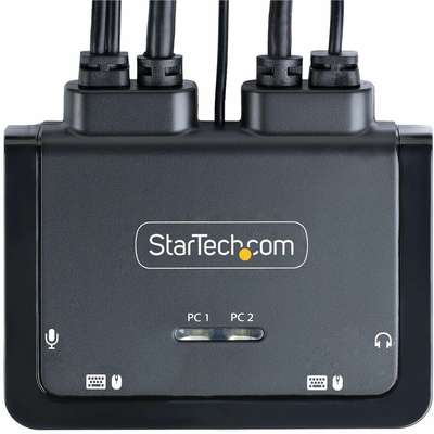 StarTech.com 2-Port Cable KVM Switch 4K - USB-C Compact KVM Bus Powered