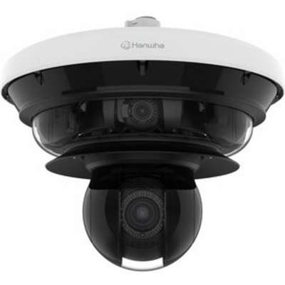Hanwha Techwin America 5 CH AI IR PTRZ Outdoor Camera with PTZ 4KX4PTRZ+2MP 40X PTZ