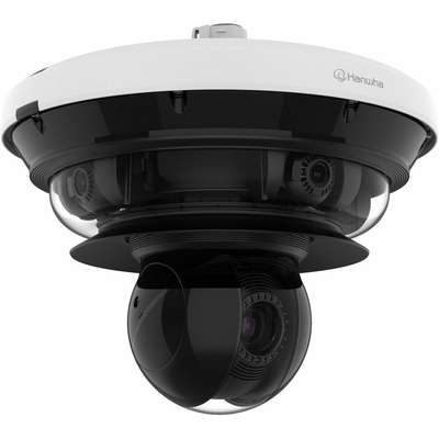 Hanwha Techwin America 5 CH AI IR PTRZ Outdoor Camera with PTZ 4KX4PTRZ+2MP 40X PTZ