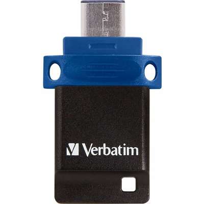 Verbatim 128GB USB Flash Drive Store N Go Dual USB-C Blue