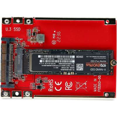 StarTech.com M.2 to U.3 Adapter/Converter - M2 NVMe SSD to 2.5 inch U.3