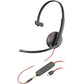 HP Poly Blackwire C3215 Monaural Headset +Carry Case