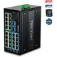 TRENDnet 26P Hardened Industrial Switch Switch Gigabit PoE+ DIN-Rail